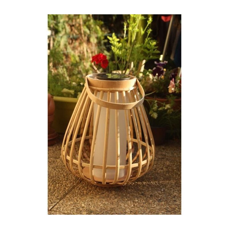Bamboo solar lamp - Marta - Beige
