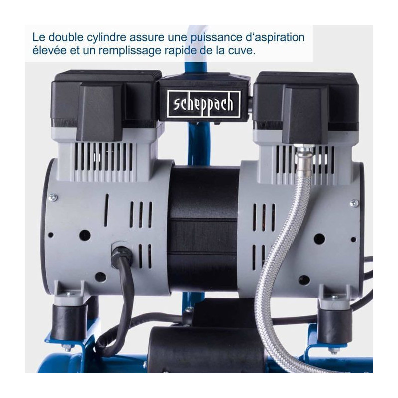 Compresseur d'air horizontal SCHEPPACH - HC08Si - 6L - 1100 W - 8 bars