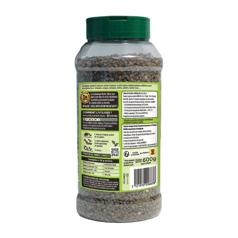 Engrais longue durée premium agrumes plantes méditerranéennes 600 g