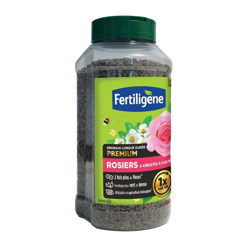 Engrais longue durée premium rosiers arbustes a fleurs 600 g - FERTIL