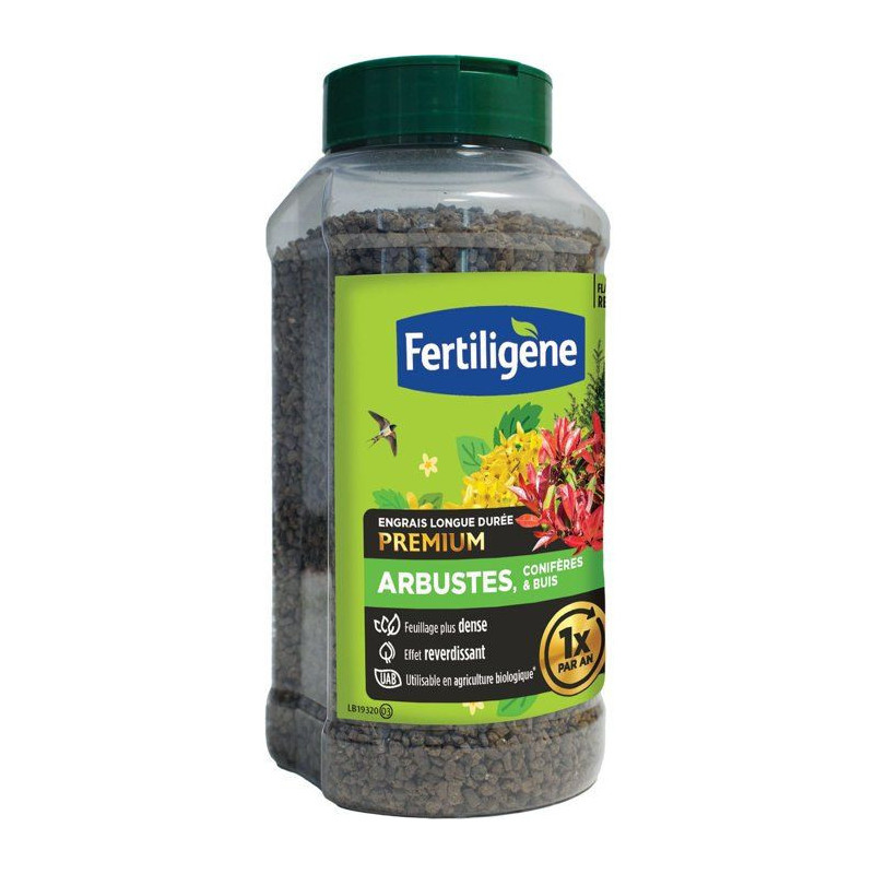 Engrais longue durée premium arbustes coniferes et buis 600 g - FERTI