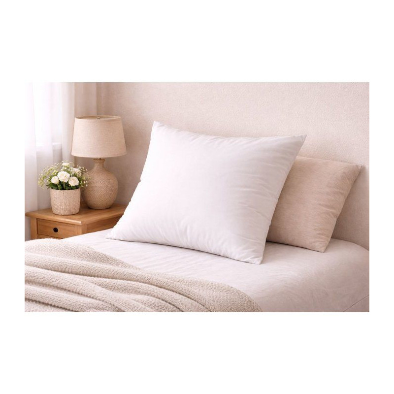 Oreiller Coton - BLANREVE - 60 x 60 cm - Blanc