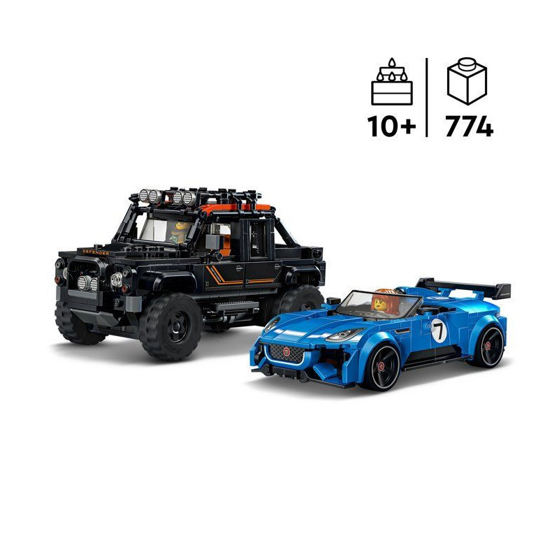 LEGO Speed Champions 77264 La Jaguar Project 7 et le Land Rover Defend