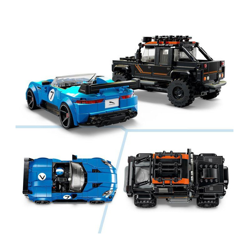 LEGO Speed Champions 77264 La Jaguar Project 7 et le Land Rover Defend