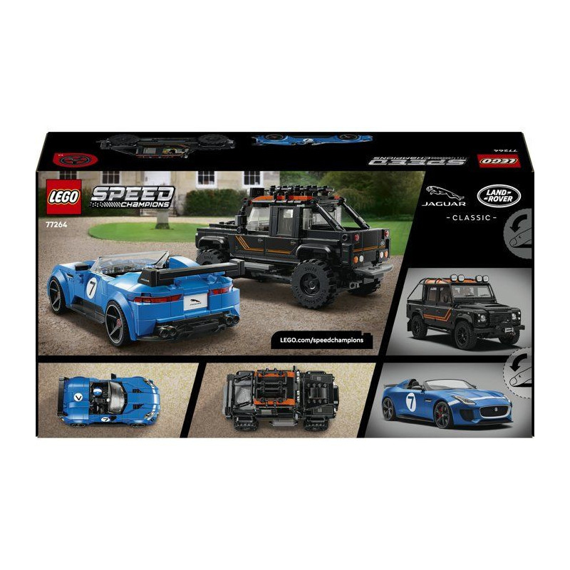 LEGO Speed Champions 77264 La Jaguar Project 7 et le Land Rover Defend