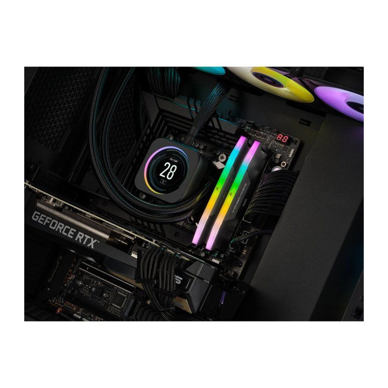 Mémoire RAM - CORSAIR - Vengeance RGB DDR5 - 32GB 2x16GB DIMM - 6000M
