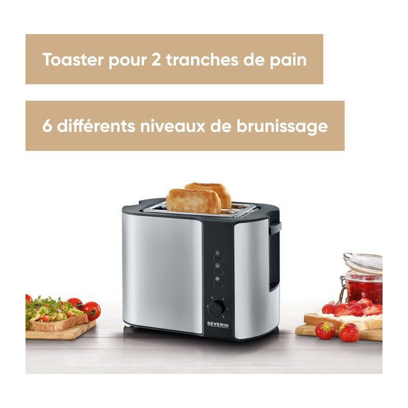 Grille-pain automatique compact - SEVERIN - AT 2589 - Toaster compact