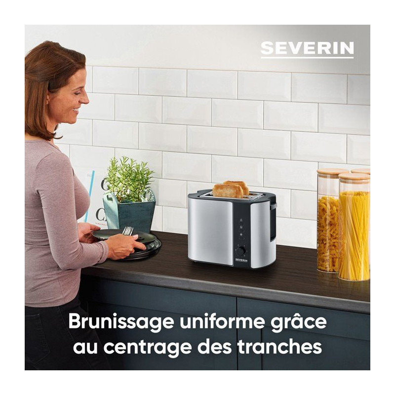 Grille-pain automatique compact - SEVERIN - AT 2589 - Toaster compact