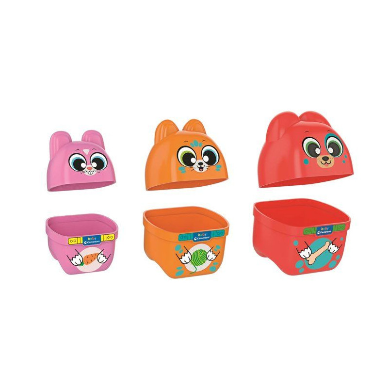 Boîtes gigognes - Clementoni - 4 boîtes gigones en forme d'animaux -