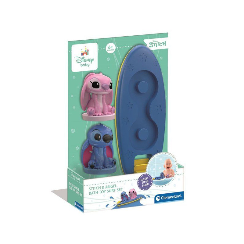 CLEMENTONI - Coffret Surfeur Stitch/Angel - Jouet de bain - Des 6 mois