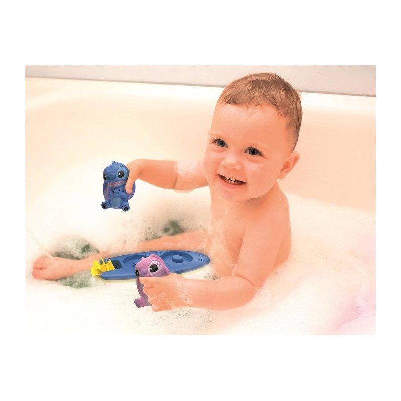 CLEMENTONI - Coffret Surfeur Stitch/Angel - Jouet de bain - Des 6 mois