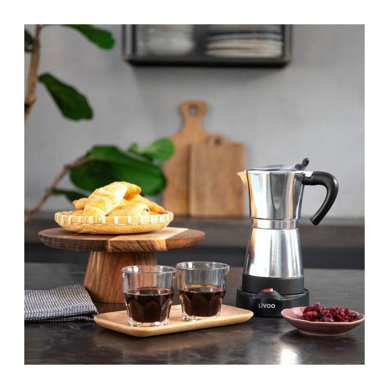 Cafetiere italienne électrique - LIVOO - DOD117A - 480 W - 300 ml - 6
