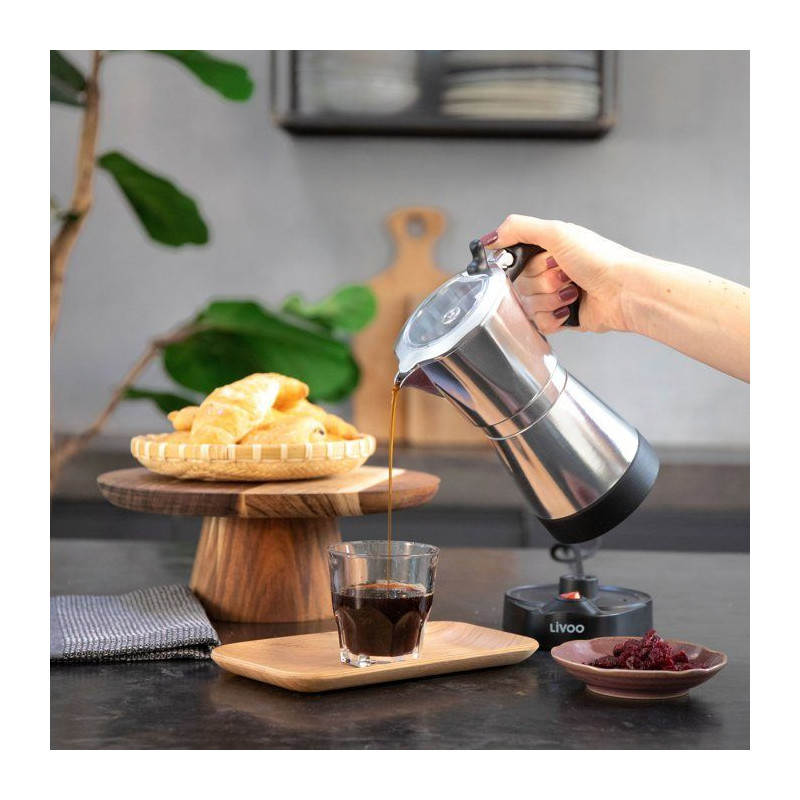 Cafetiere italienne électrique - LIVOO - DOD117A - 480 W - 300 ml - 6