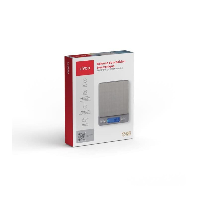 Balance de précision électronique - LIVOO - DOM474 - Plateau acier i