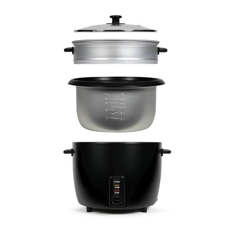 Cuiseur a riz - LIVOO - DOC368N - 2,8 L - panier vapeur - 1000 W