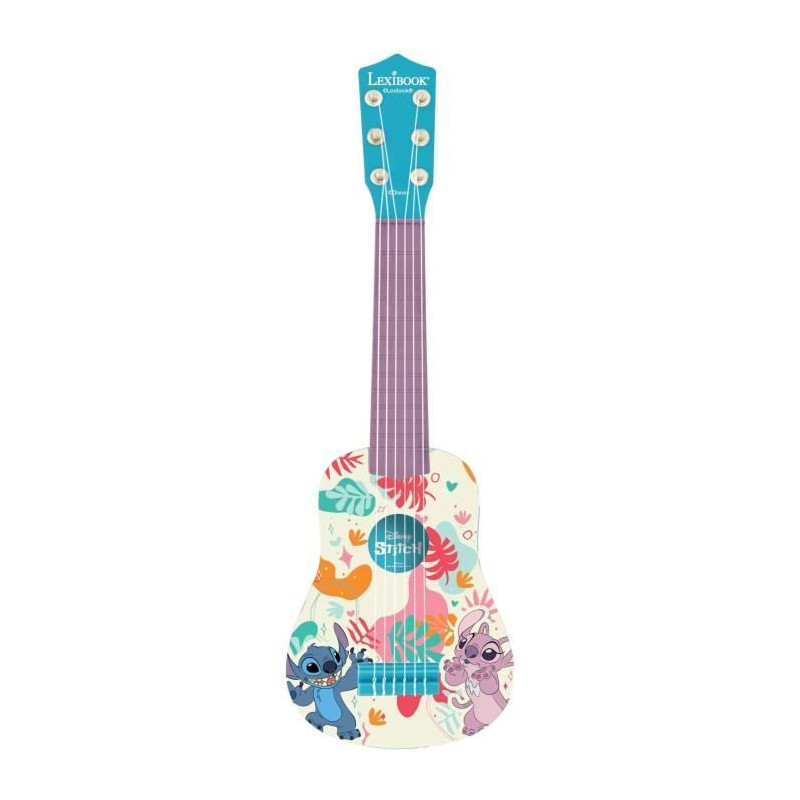 Lexibook, Disney Stitch, Ma première Guitare pour Enfant, 6 Cordes en