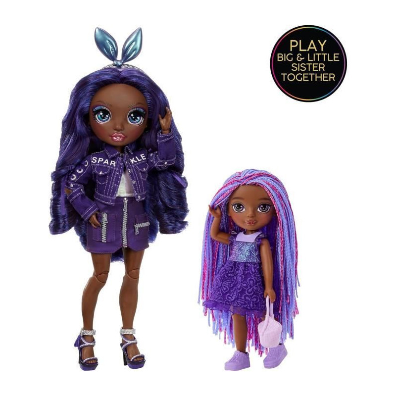 Rainbow High Littles - Poupée 15cm + animal de compagnie - Violet Fon