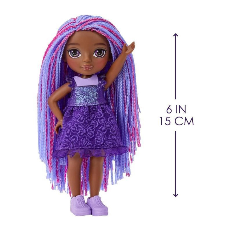 Rainbow High Littles - Poupée 15cm + animal de compagnie - Violet Fon