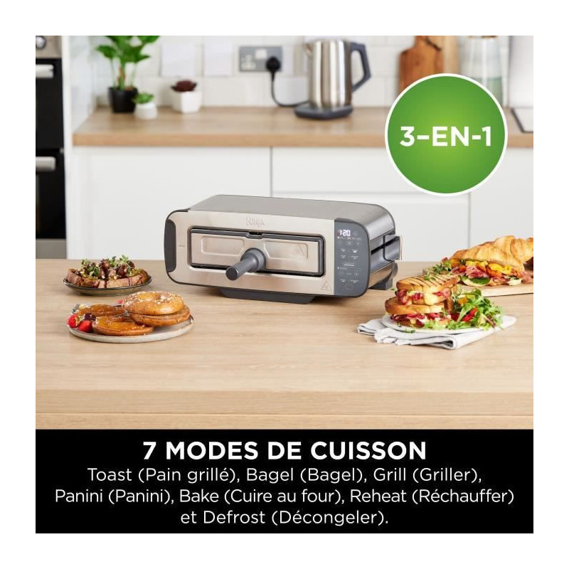 Grille-pain 3-en-1 - NINJA Foodi - ST202EU - 2400 W - 1 fente - 7 fonc