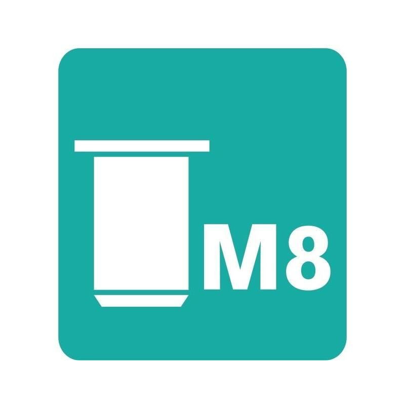 Écrous à sertir - RAPID - M8 - Pour vis Ø8mm - Blister de 20 + 1 Fo