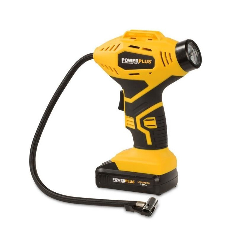 Compresseur/Gonfleur d'air portable sans fil 18V - POWERPLUS - Pompe