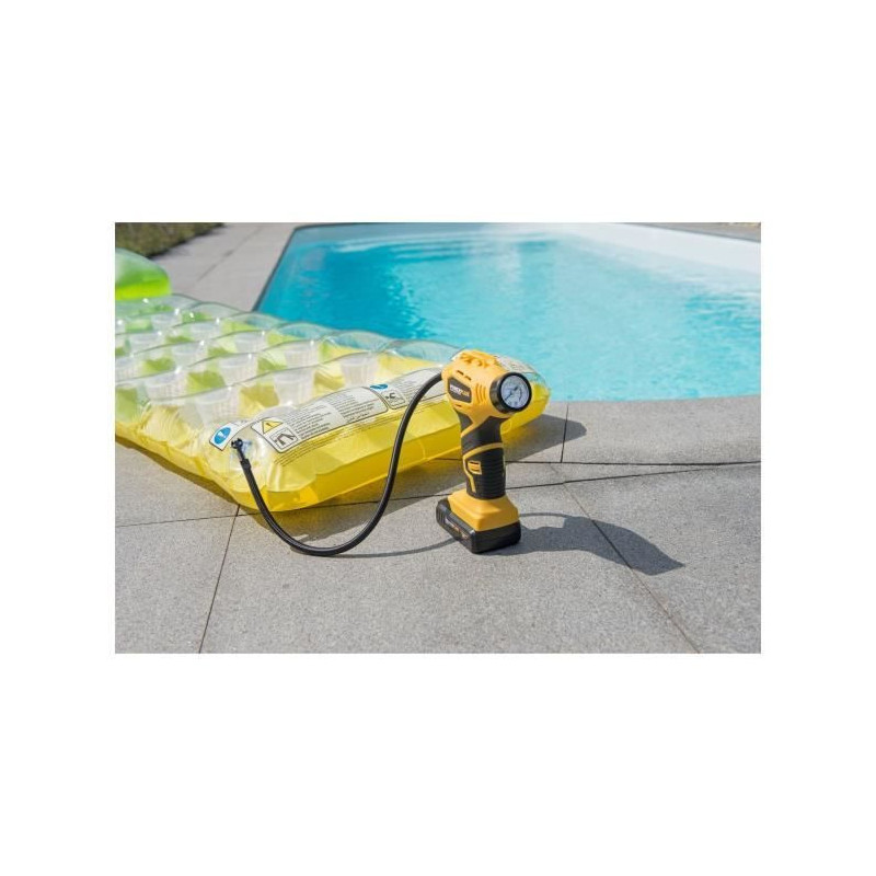 Compresseur/Gonfleur d'air portable sans fil 18V - POWERPLUS - Pompe