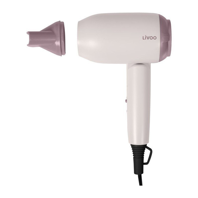 Seche-cheveux de voyage pliable - LIVOO - DOS208 - Compact - Bi-voltag
