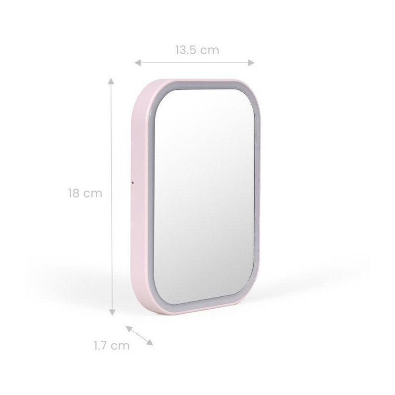Miroir de maquillage lumineux - LIVOO - DOS224P - LED - Sans fil - Aut