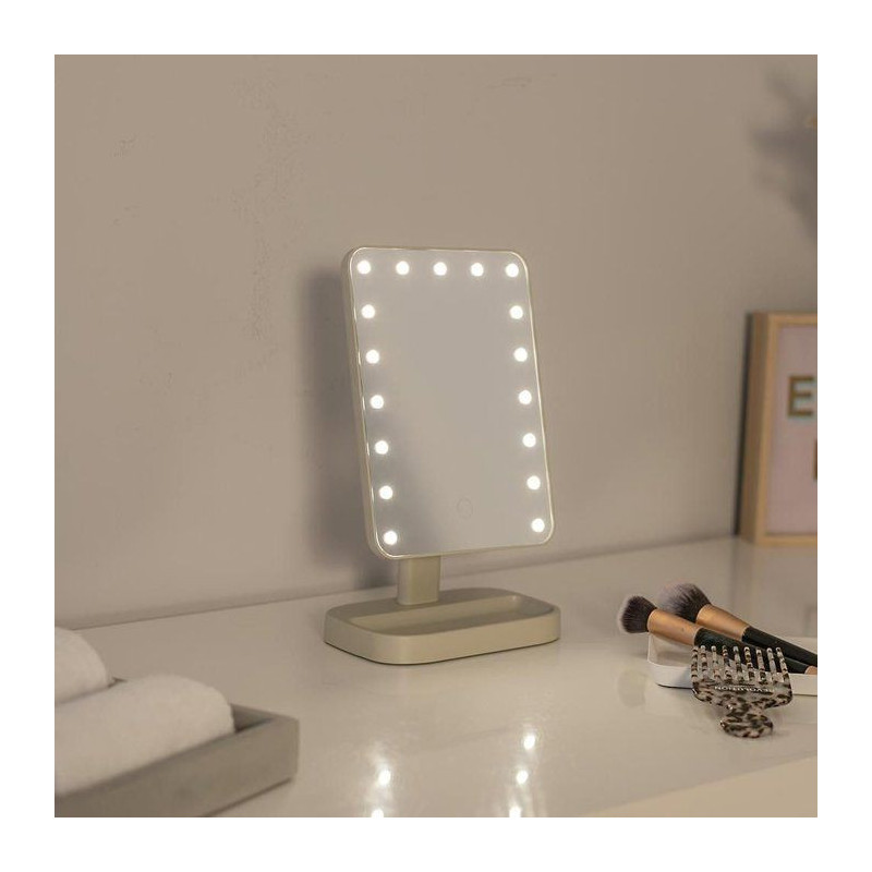 Miroir de maquillage lumineux - LIVOO - DOS206 - LED - 3 modes lumineu