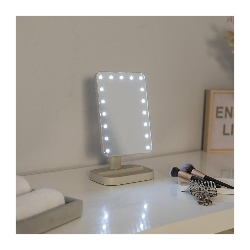 Miroir de maquillage lumineux - LIVOO - DOS206 - LED - 3 modes lumineu