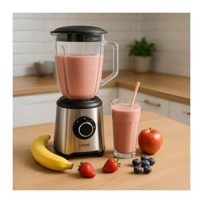 Blender 1,5 L - LIVOO - DOP249 - 600 W - Bol verre