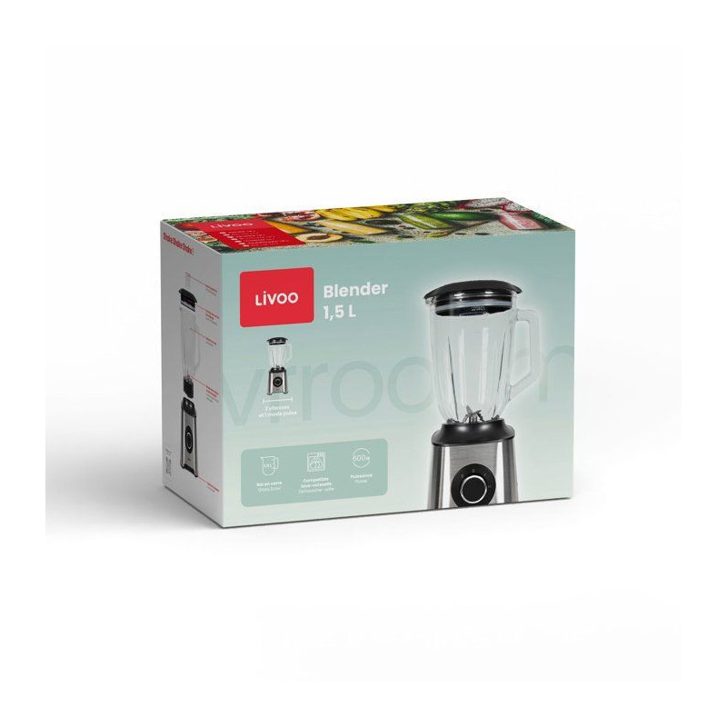 Blender 1,5 L - LIVOO - DOP249 - 600 W - Bol verre