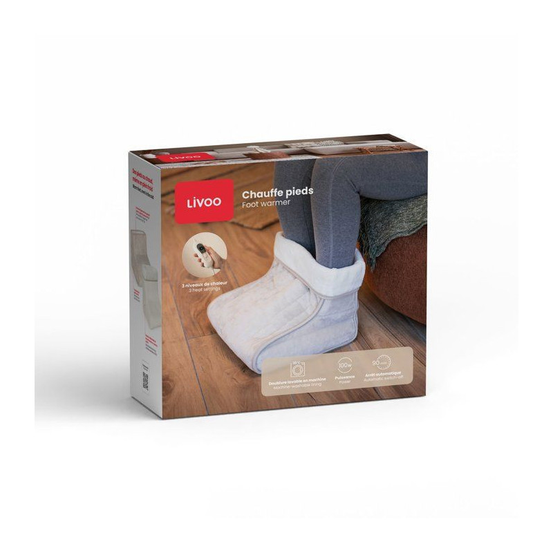 Chauffe-pieds chauffant - LIVOO - DOS220C - 100 W - 3 niveaux de chale