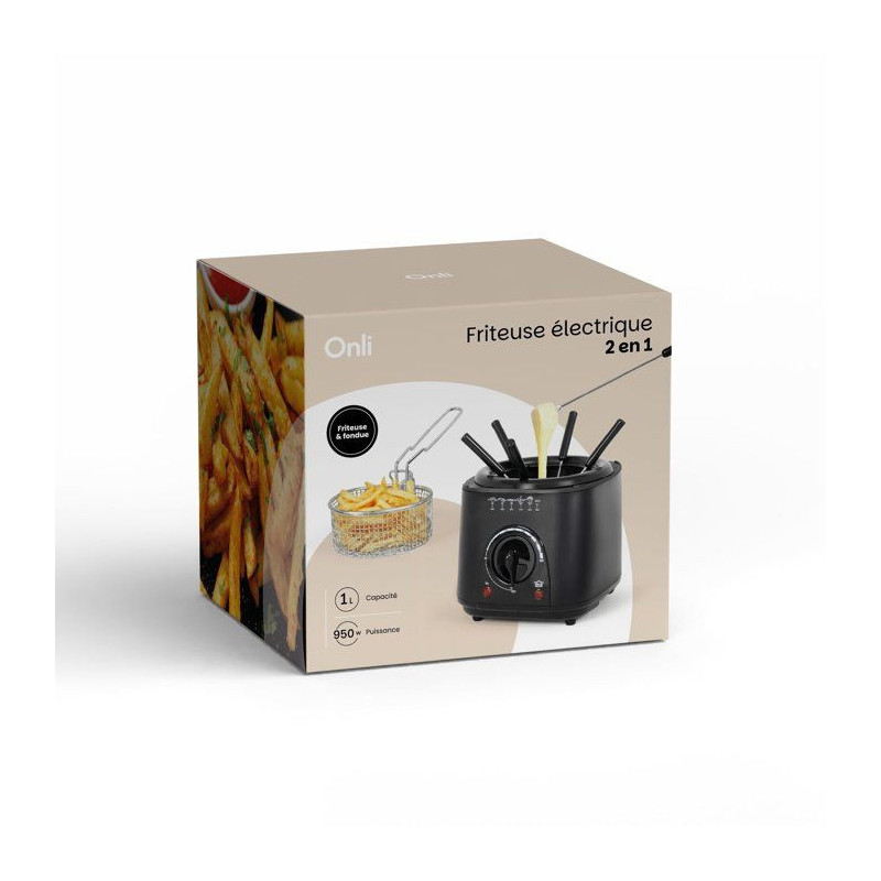 Friteuse & fondue - ONLI - ON1019N - 2 en 1 - 1 L