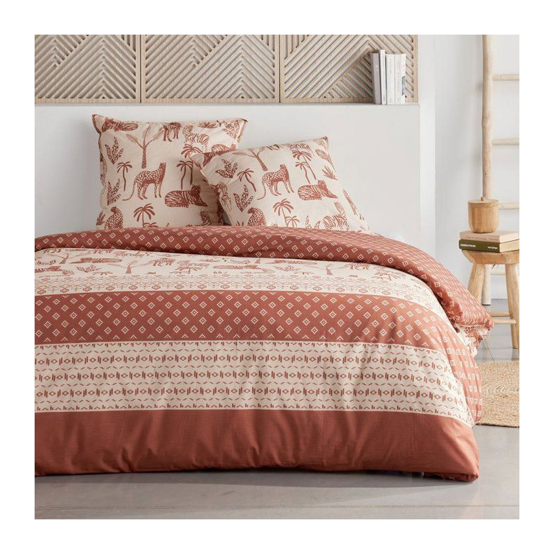 Parure de Lit - 240 x 220 cm - Coton Imprimé Foral Jungle - TODAY SUN