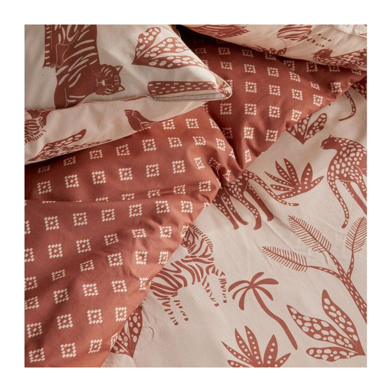 Parure de Lit - 240 x 220 cm - Coton Imprimé Foral Jungle - TODAY SUN