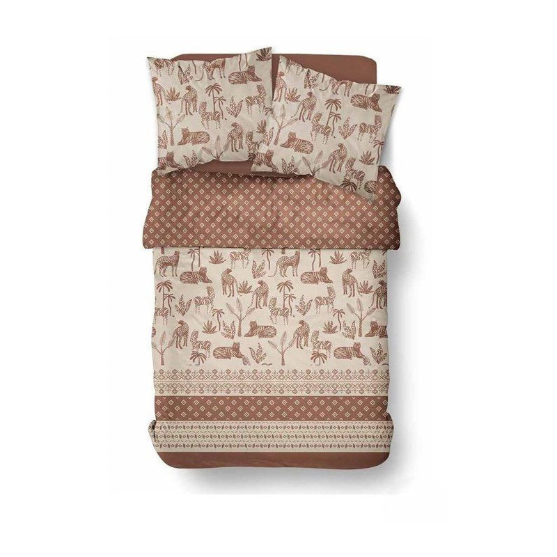 Parure de Lit - 240 x 220 cm - Coton Imprimé Foral Jungle - TODAY SUN
