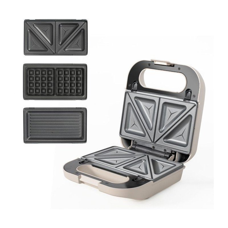 Appareil 3 en 1 - LIVOO - DOP256C - gaufres / croques / grill - 750 W