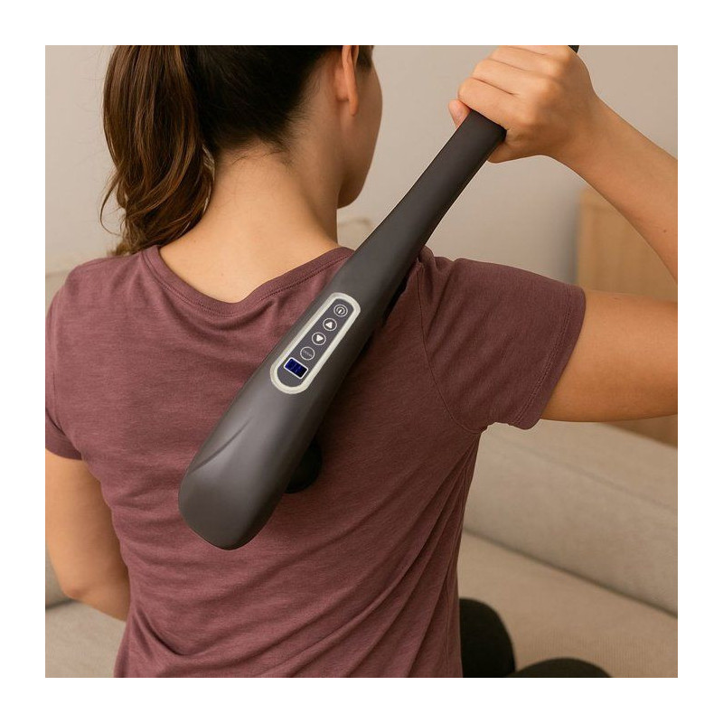 Masseur multifonction XXL 6-en-1 - LIVOO - DOS223C - 12 modes - Manche