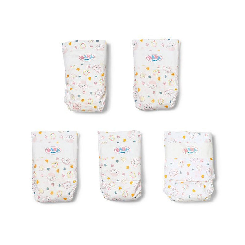 Pack de 5 couches pour poupon - BABY BORN - Accessoires