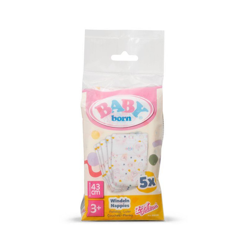Pack de 5 couches pour poupon - BABY BORN - Accessoires