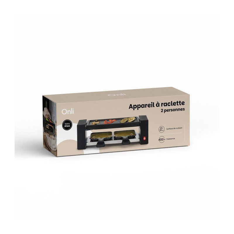 Raclette - ONLI - ON1010N - 2 personnes - grill