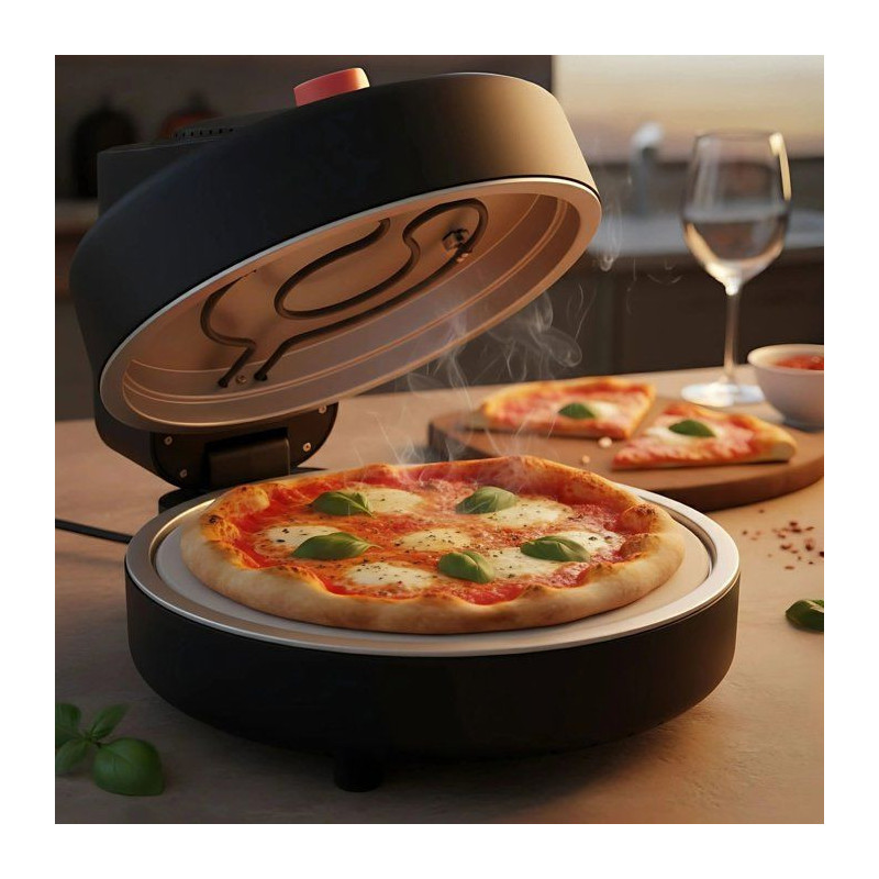 Four a pizza - LIVOO - DOC347CO - Ø30 cm - 1800 W - pierre réfractai