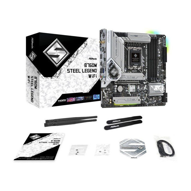 Carte mère - ASROCK - B760M Steel Legend WiFi - Socket LGA1700 - DDR5