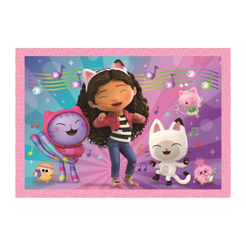 CLEMENTONI - Puzzle 4 en 1 - Gabby's Dollhouse