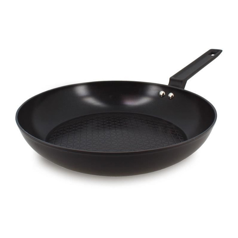 Poêle - MENASTYL - 6020638 - En aluminium forgé - 28 cm - Noir - Tou