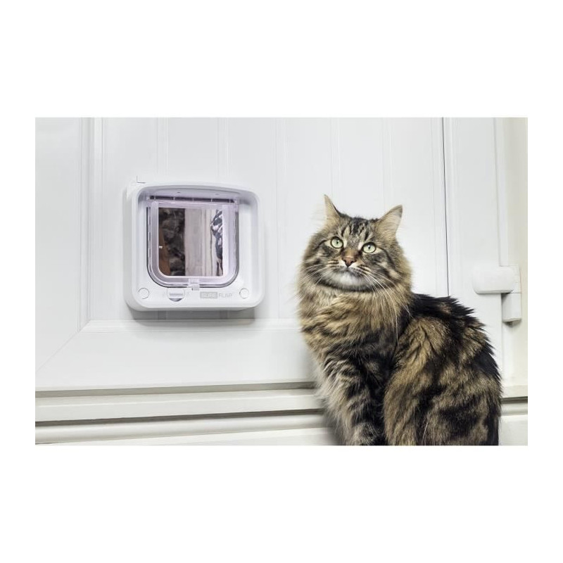 SUREFLAP Chatière à Puce électronique Connecté - Blanc - 142 mm x