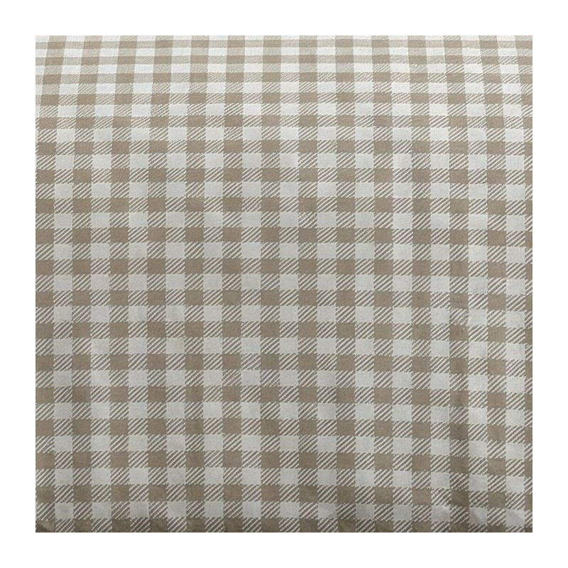 Parure de Lit - 260 x 240 cm - Coton Imprimé Graphique - Beige Clair