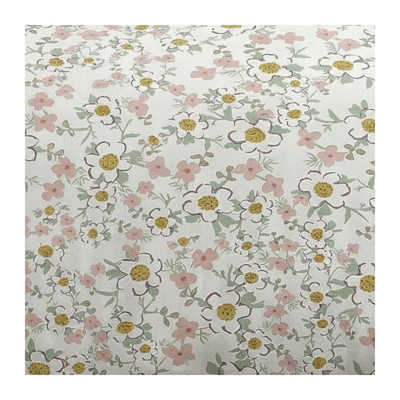 Parure de Lit - 240 x 220 cm - Coton Imprimé Floral - Type Liberty -