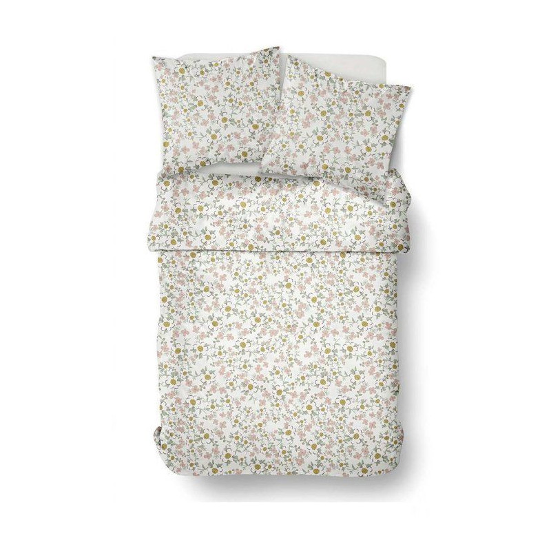 Parure de Lit - 240 x 220 cm - Coton Imprimé Floral - Type Liberty -